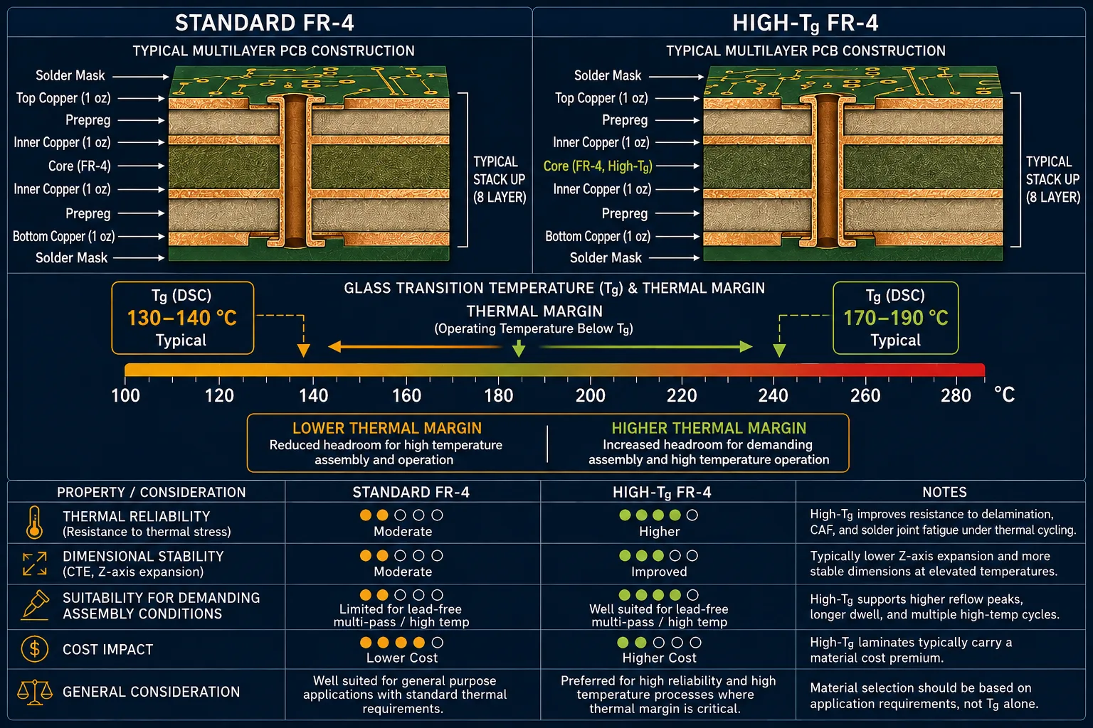 FR-4 vs High-Tg FR-4