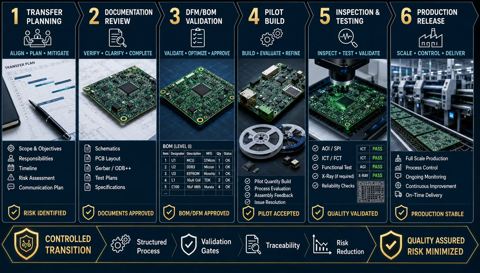 PCB/PCBA Supplier Transfer Roadmap
