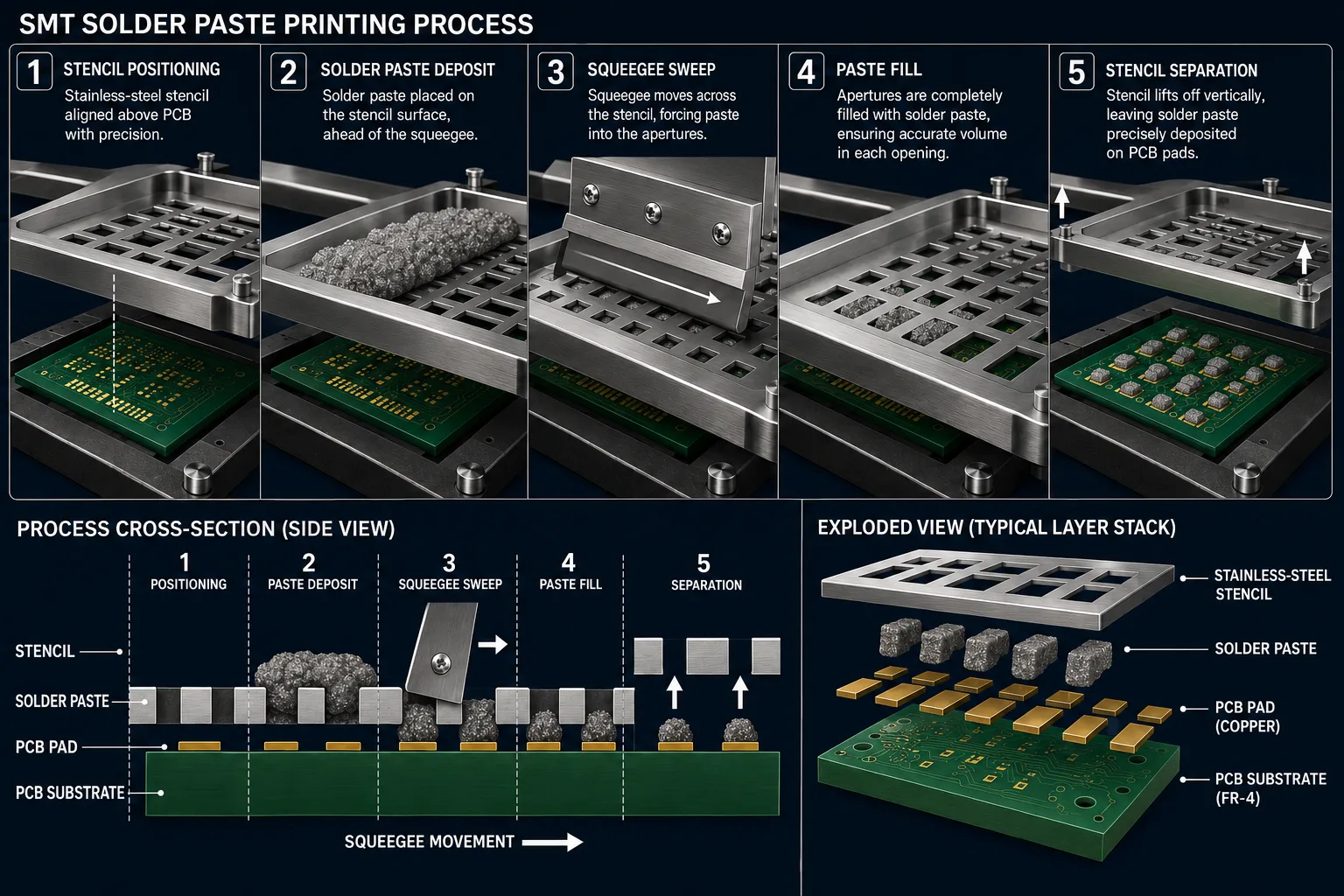 HOW SMT STENCIL PRINTING WORKS