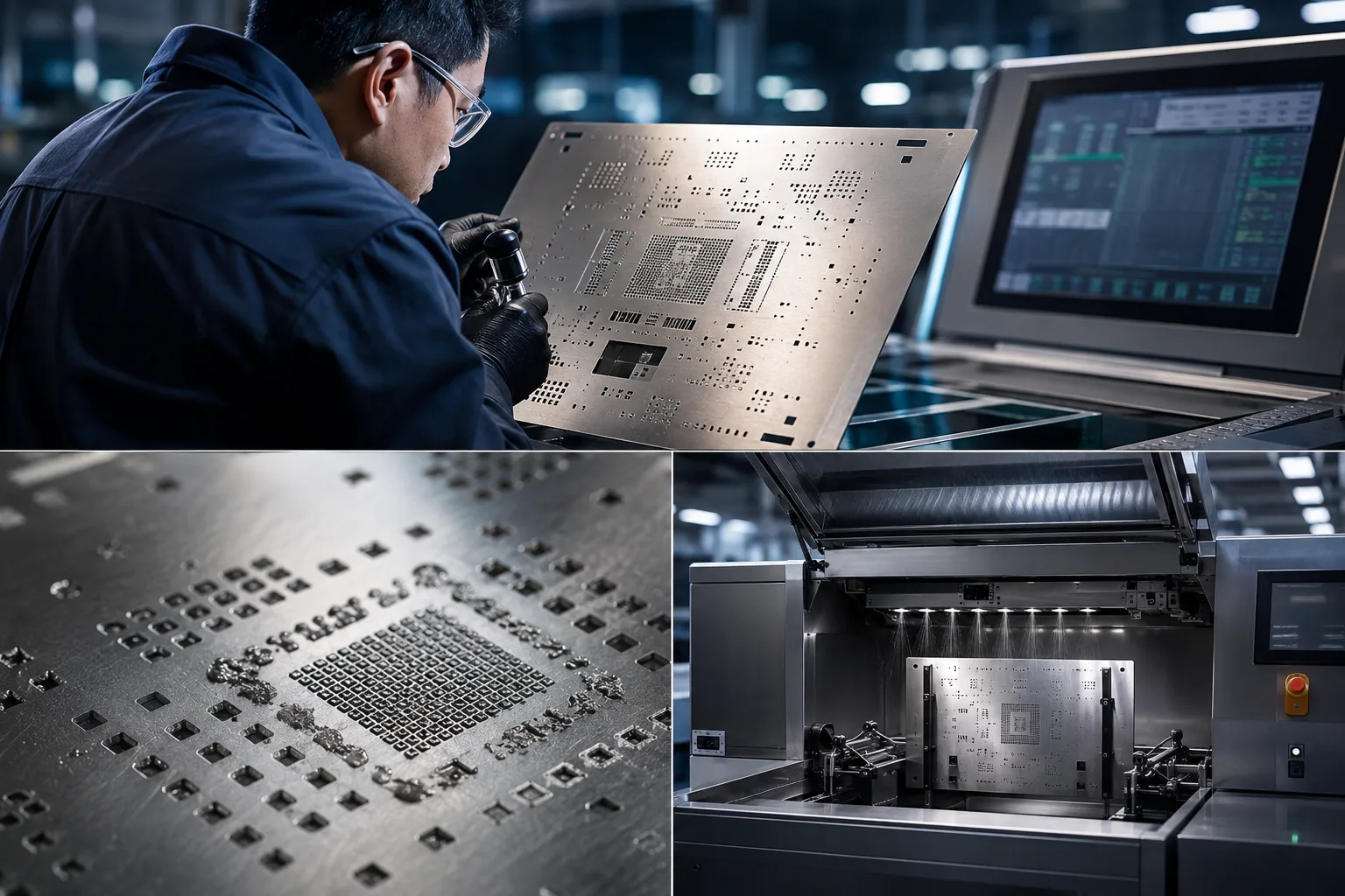 SMT STENCIL INSPECTION AND CLEANING