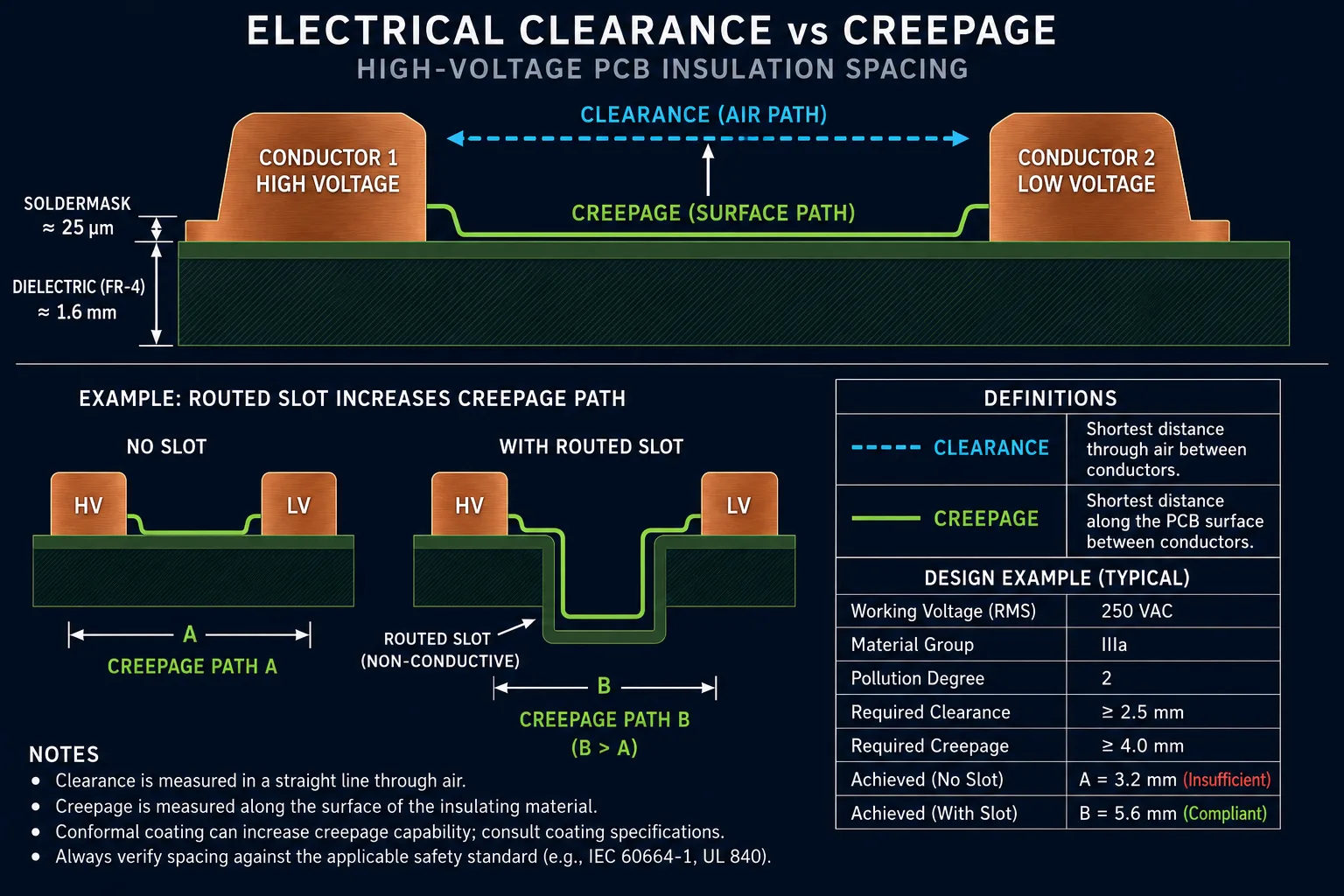 Clearance vs Creepage